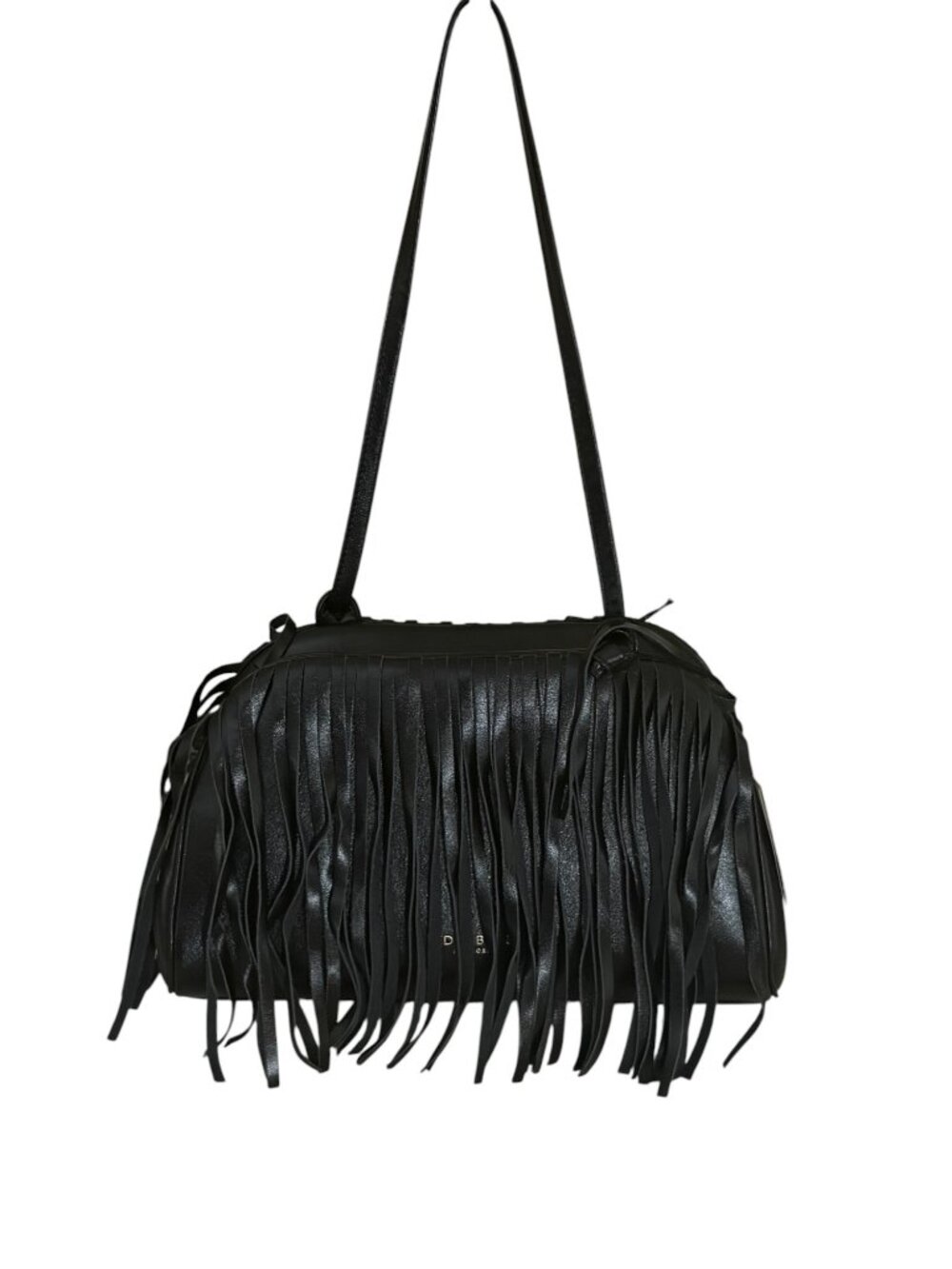 TEDDY BLAKE New York Aria Shoulder Fringe Black Handbag